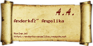 Anderkó Angelika névjegykártya